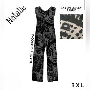Lularoe Black And Grey Tie Dye Natalie Jumper Outfit 3XL NWT